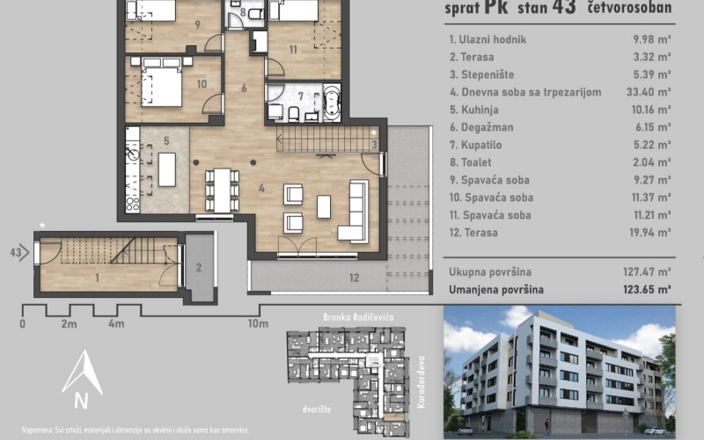 Komforan četvorosoban stan u izgradnji., Novi Sad